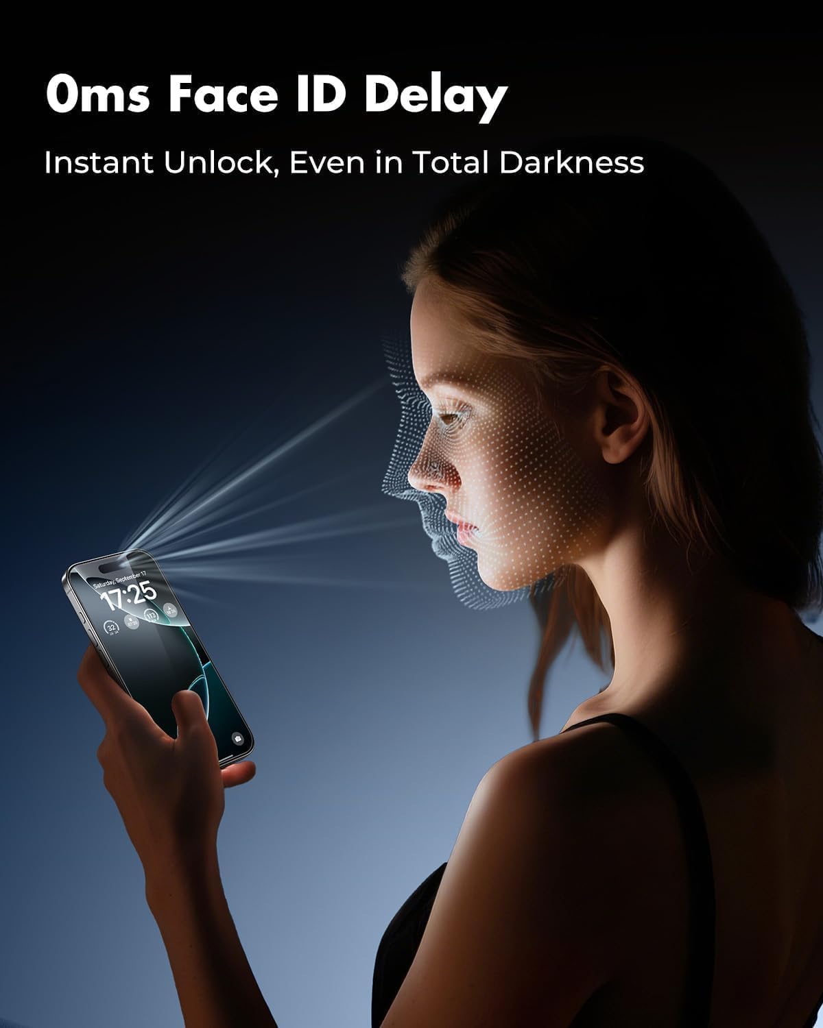 16 4+2 Pack [9H+ UNBREAKcable for iPhone Pro Screen Protector Military-Grade Shatterproof] [Effortless Bubble-Free