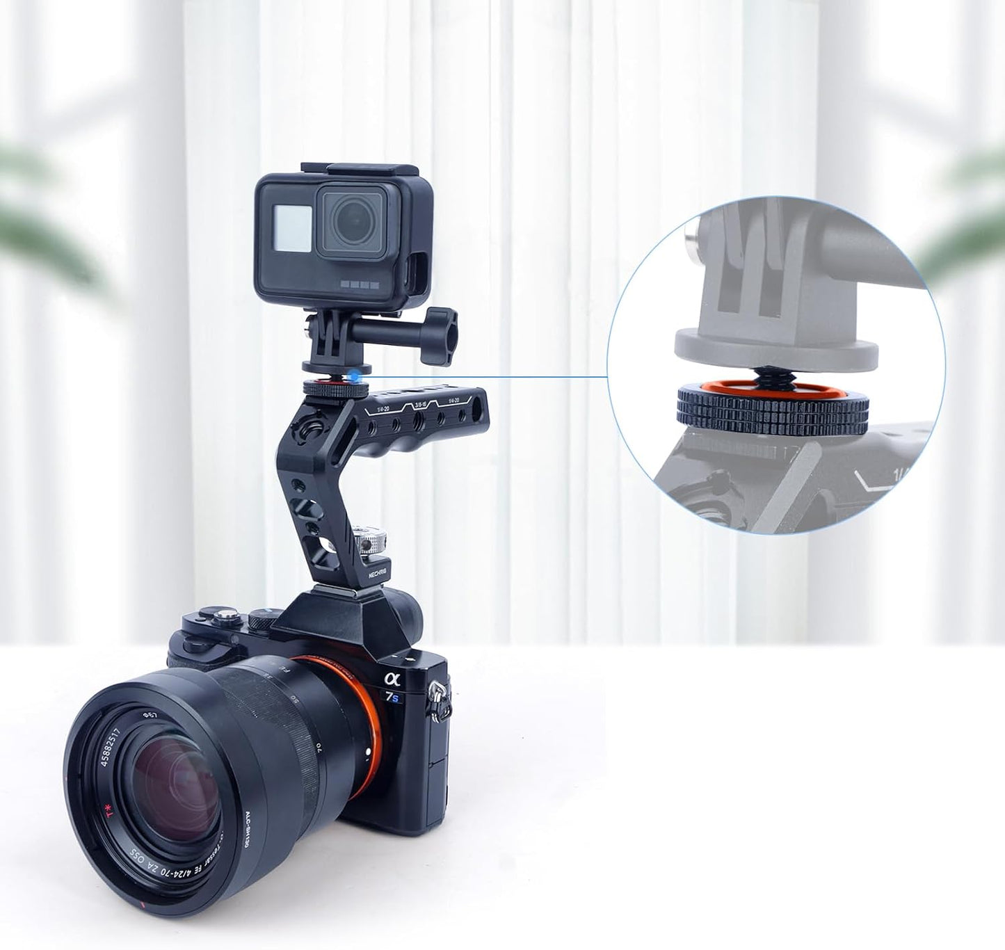 1/4 (62043) Hot Shoe Adapter for DSLR Cameras Universal Screw Mount for Microphone, LED Light, Tripod Aluminum Alloy