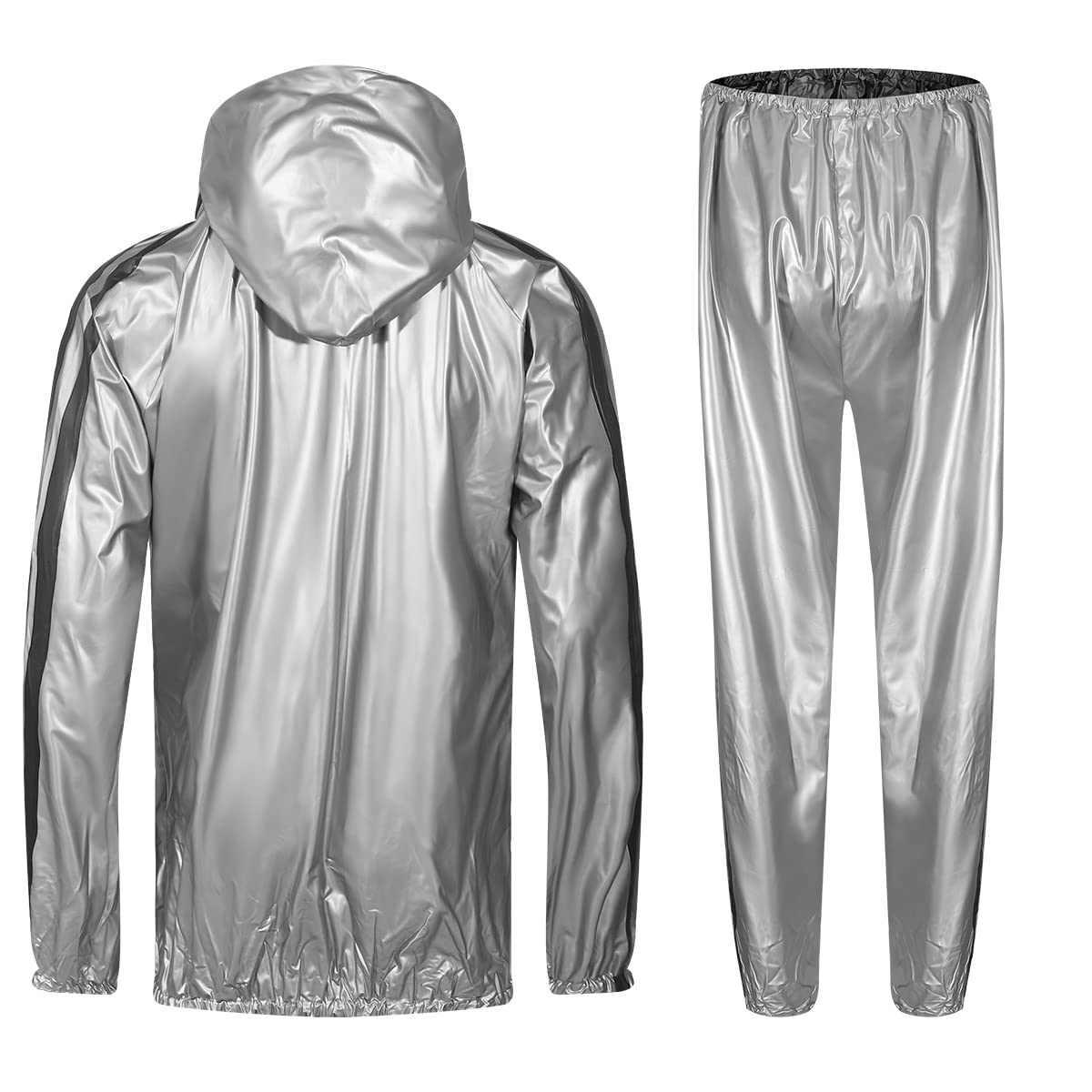 REEDBEEK Heavy Duty Fitness Sweat Suit Heat Trapping Sauna Suit Gym Exercise Heat Shaper Button Jacket Pant