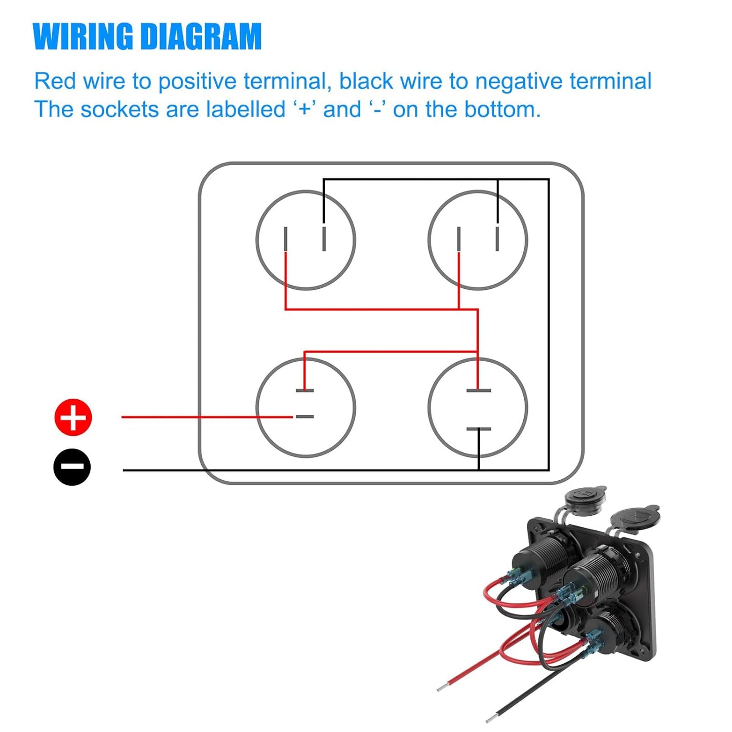 12 12V PD30W QC18W 150W 4 1 Volt USB Outlet RV Accessory Marine Switch Panel, Dual and Car USB Port Aluminum Charger