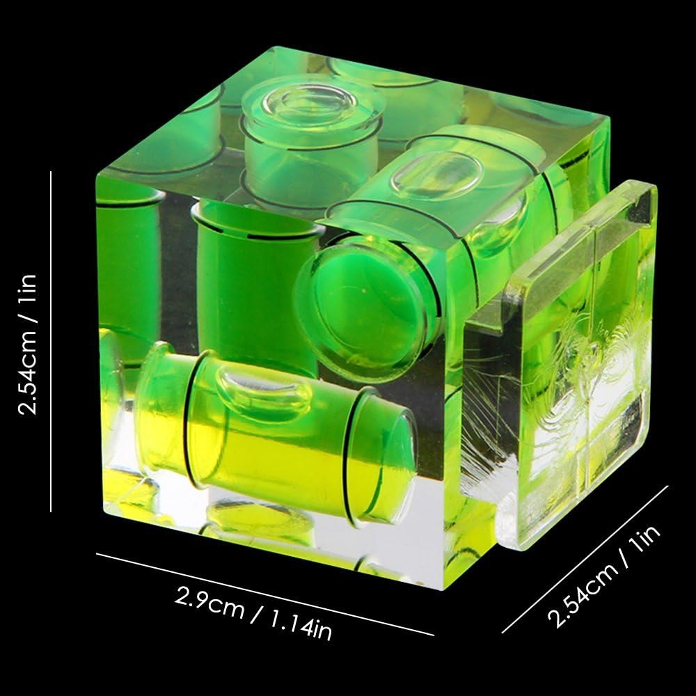 SENHAI 3 (2 Pack) Triple Axis Hot Shoe Bubble Spirit Level Compatible Compatible for Canon Nikon Pentax DSLR Camera