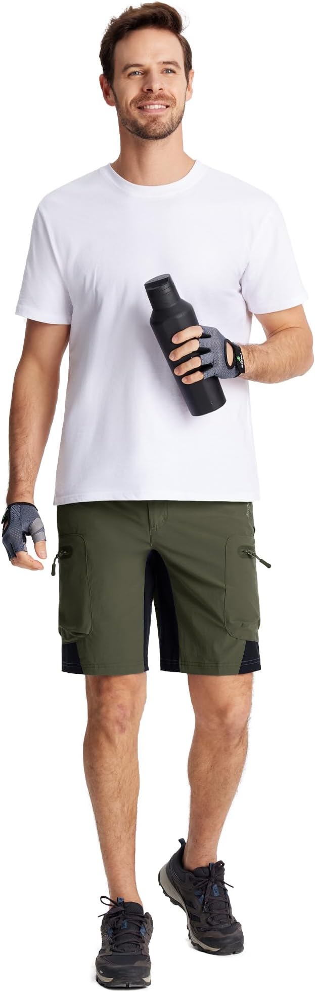 CRYSULLY Men's Hiking Cargo Shorts Outdoor Summer Lightweight Quick Dry Casual Shorts with 5 Pocket