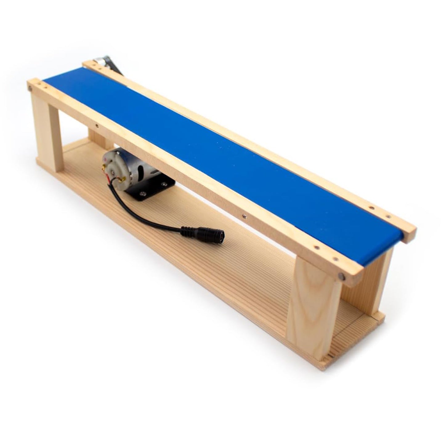 HMWOKPOT 5X70cm DIY Mini Desktop Conveyor Belt, AC 100-240V Elevator Model Friction Teaching Science Experiment Device 0-6000RPM