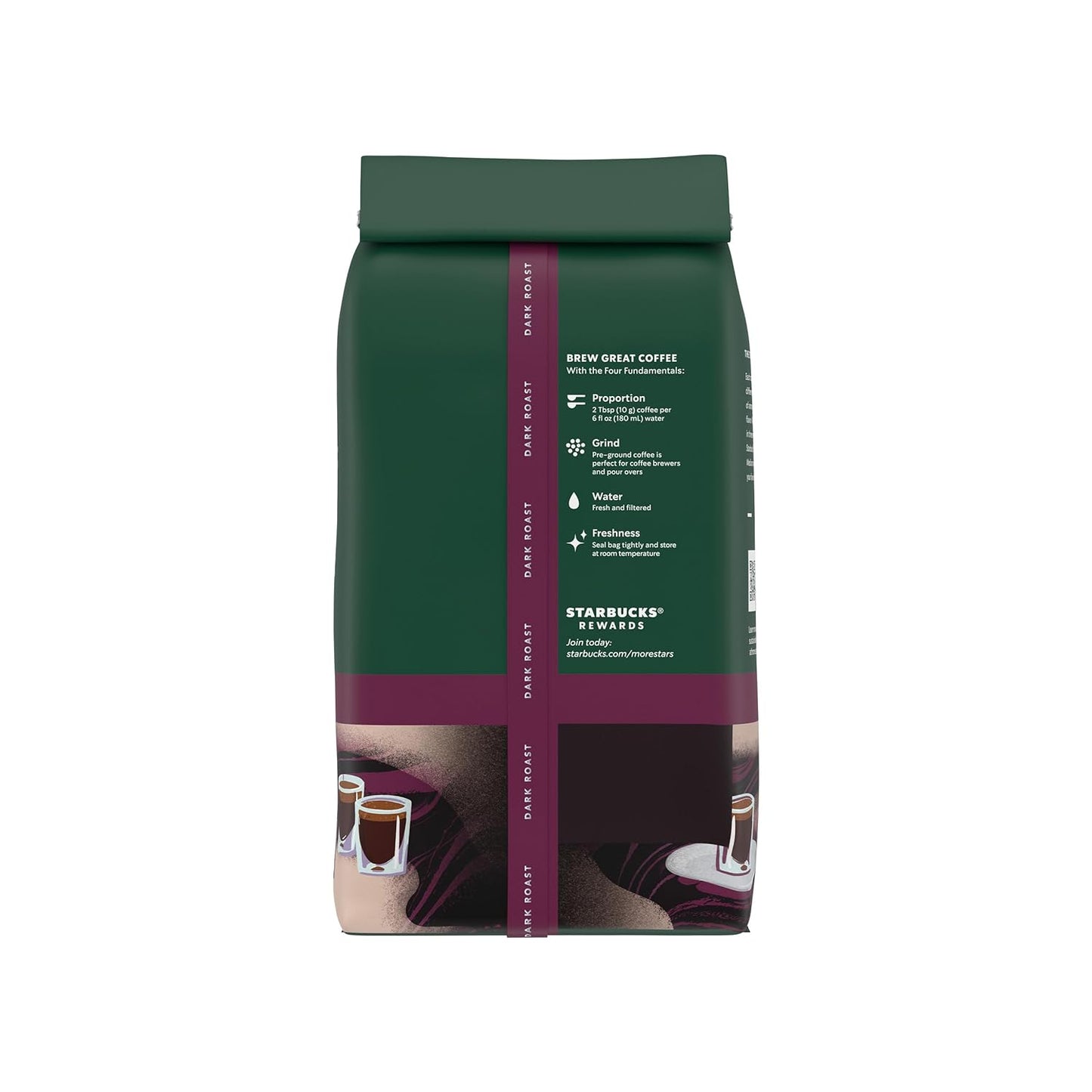 Starbucks Ground Coffee - Dark Roast Espresso Blend for Hot or Iced Beverages | 12 oz