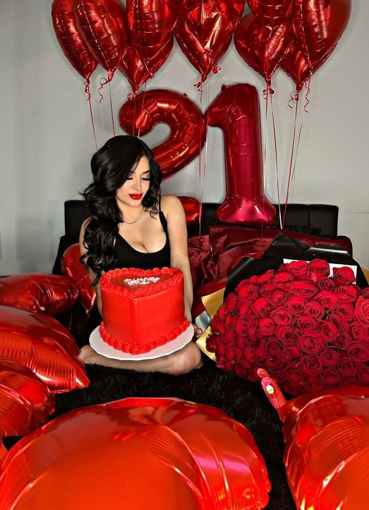 Numbers Balloons 40 Inch Red - 18th Birthday Party Decoration for Men & Women | Big Foil Balloon