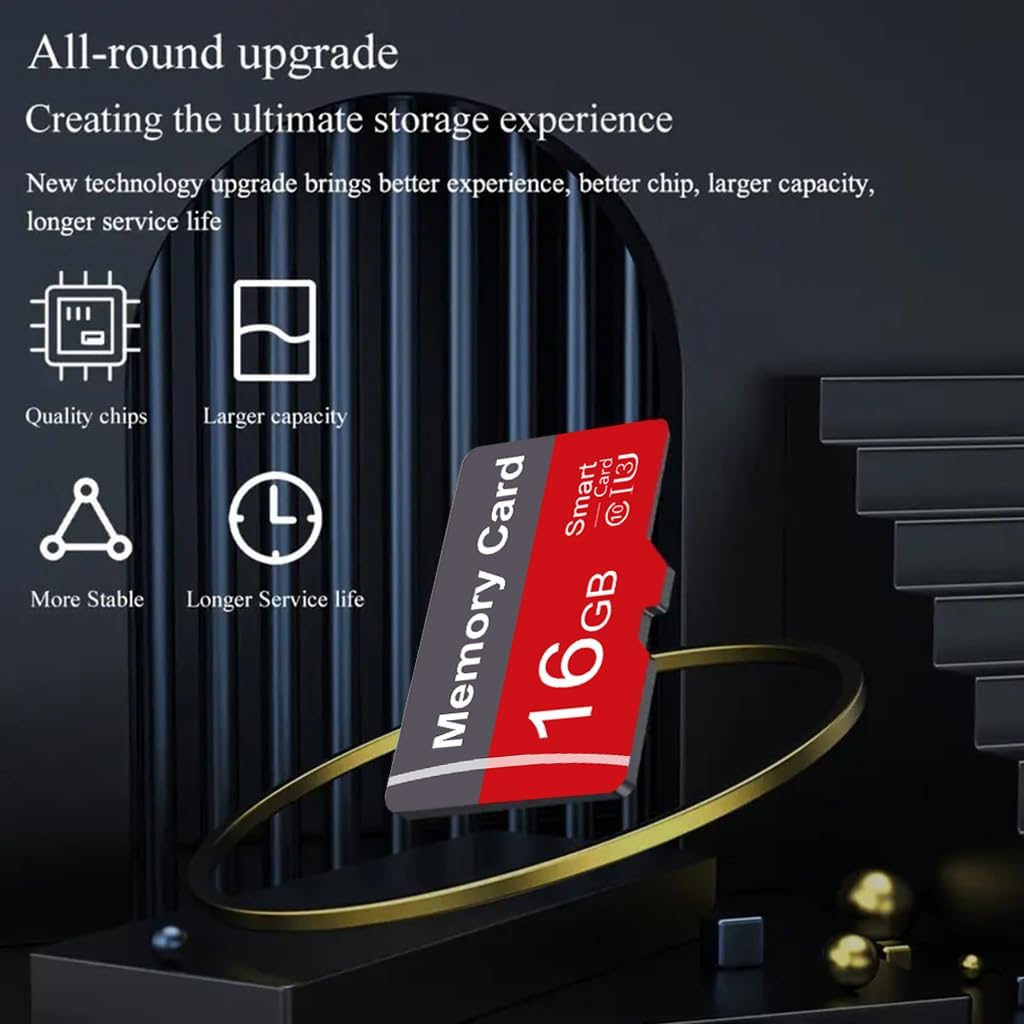 Yicunxin 2 Pack 16GB C10 A1 (16, Memory Card with Adapter, High Speed TF Card, UHS-I Memory TF Card for Tablet/Mobile
