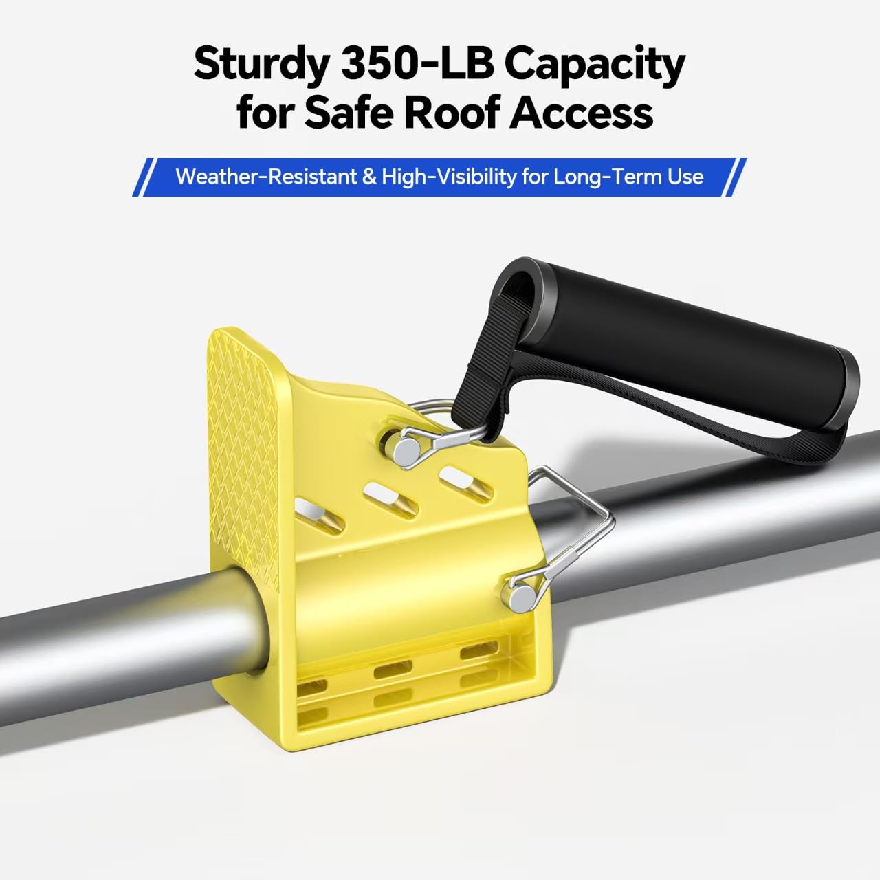 Echo Ridge 18 Foot Steep Assist Roof Ladder Compact with 10M Rope & Storage Bag - Pitch Hopper Roofing Wedge for Roof Climbing （One Pack）
