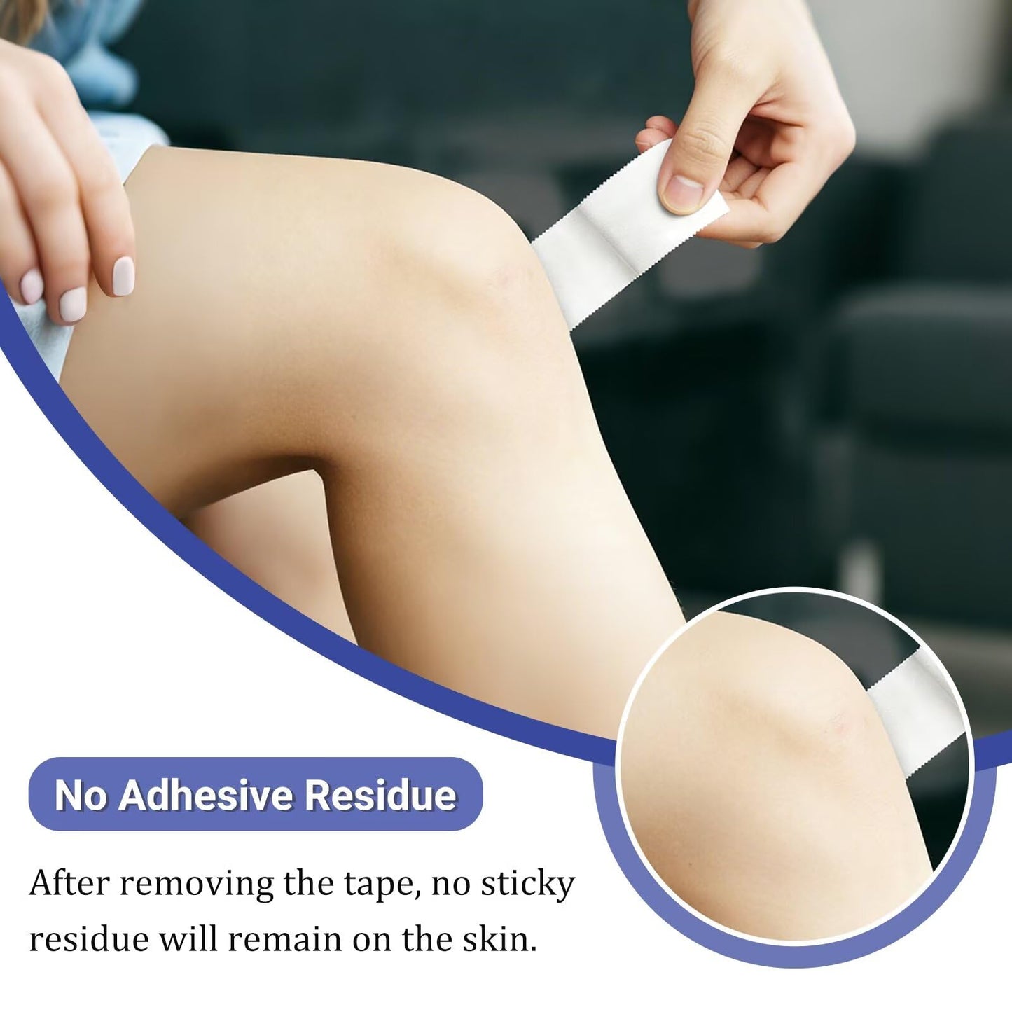 Golden Sport Athletic Tape, 6 Pack White Sports Tape, 1.5 in x 45 ft, Very Strong Easy Tear No Sticky Residue Tape for Sport, Suitable for Gymnastics, Climbing, Boxing, Hockey Bat and Soccer