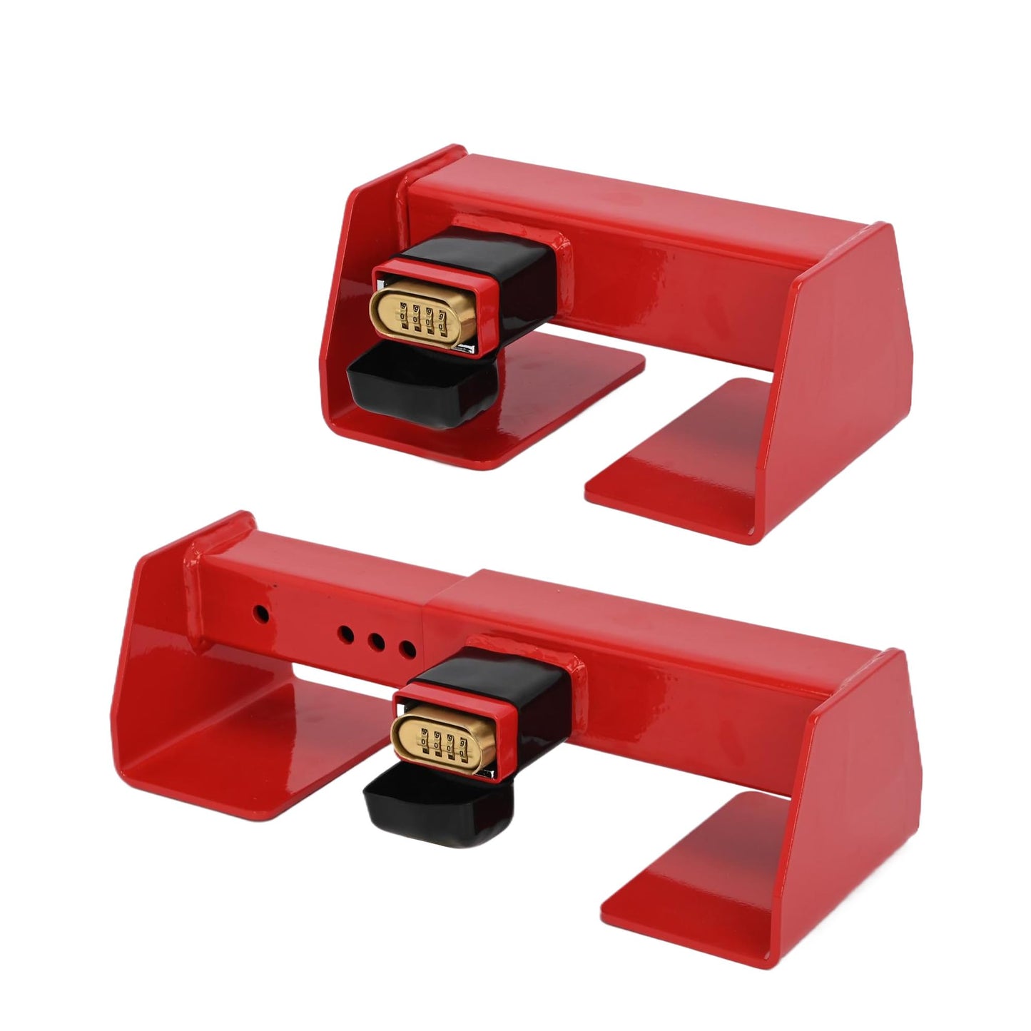 Equipment Lock Shipping Container Lock – Heavy Duty Cargo Door Security Locks for Trucks, Semi Trailers & Vans, Storage Units, Powder-Coated Steel, Anti-Theft, Fits Vertical Bars 9-3/4” to 16” Apart
