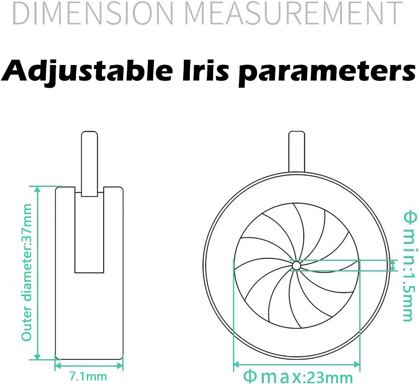FotoAene Microscope(SK23) Microscope Adjustable Iris Aperture Diaphragm Aperture Adjustable Lens Optical Diaphragm