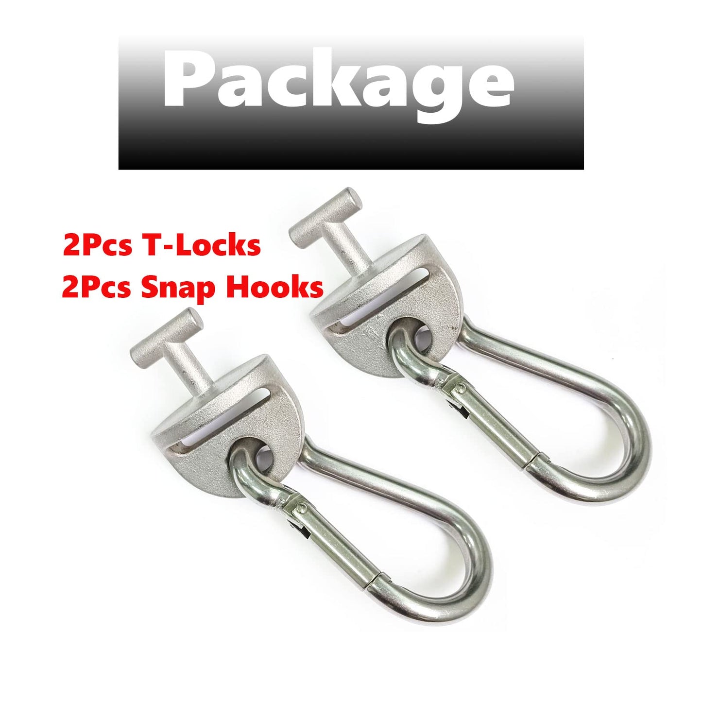 JILINWEI 1Pair Tonal T Lock Adapter with Snap Hooks, Stainless Steel Accessories for Tonal Gym Machine