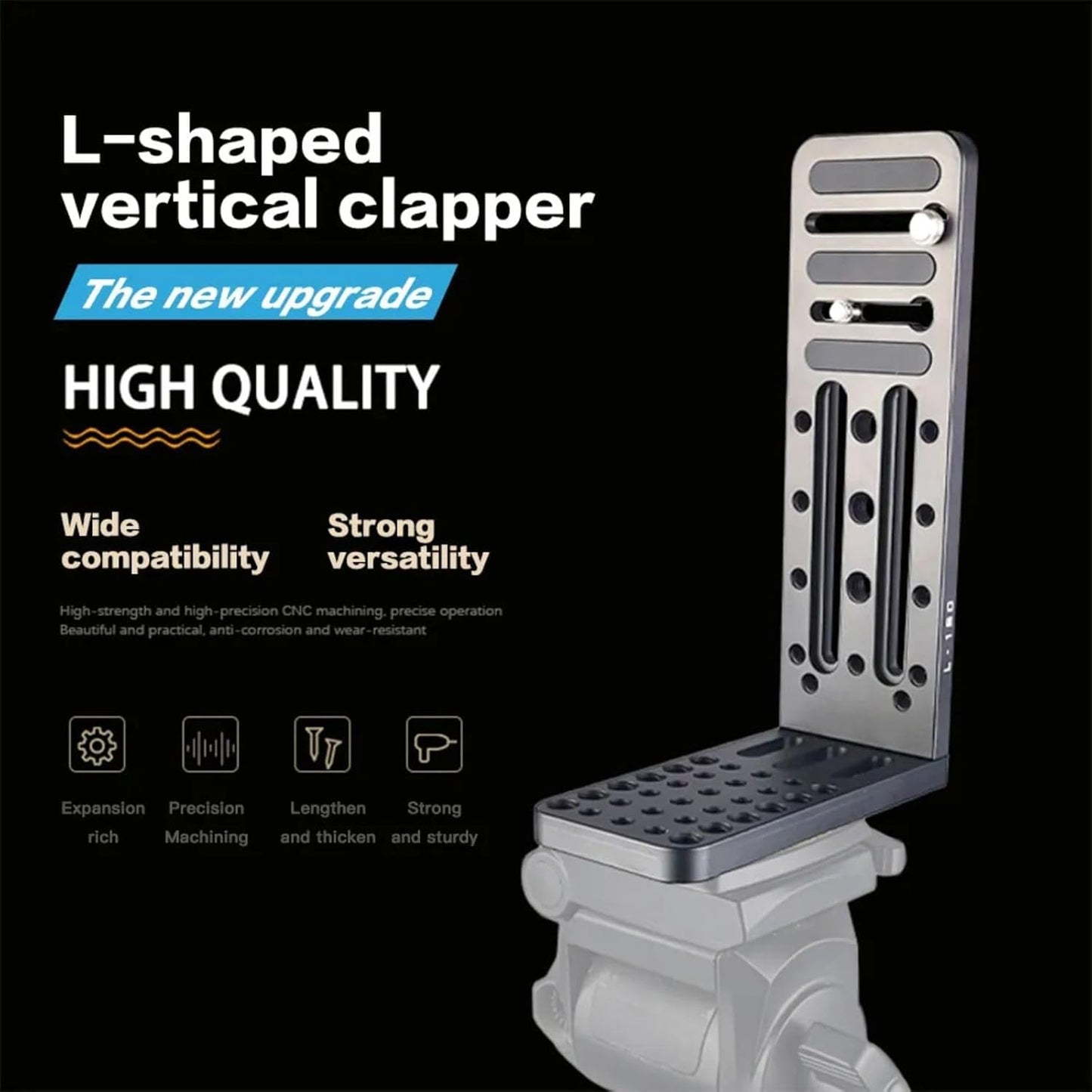 DFCINE Camera L Bracket Vertical Horizontal Switching Tripod Quick Release Plate, DSLR Camera L Vertical Clapper