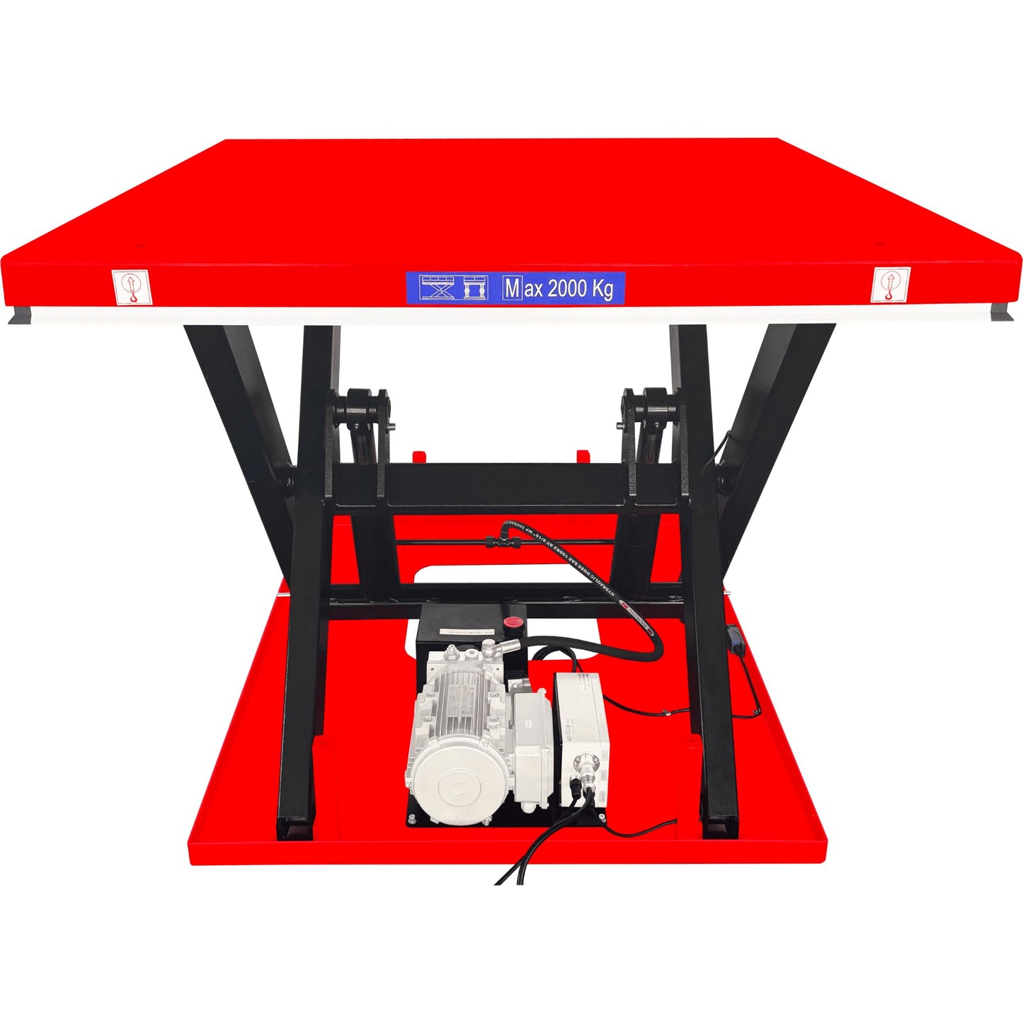 PAKE Electric Hydraulic Scissor Lift Table, 4,400 lb. Capacity, 48" x 48" Platform, 36.25" Lifting Height