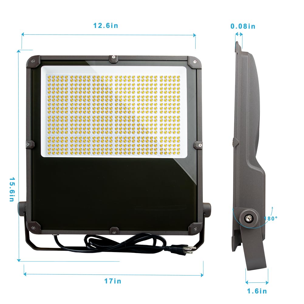 Lightdot 200W Outdoor Flood Lights AC100-277V LED Stadium Lights 30000Lm LED Flood Lights with Photocell, IP65 Waterproof Area Lighting for Backyard/Stadium-4Pack 5Yrs Warranty