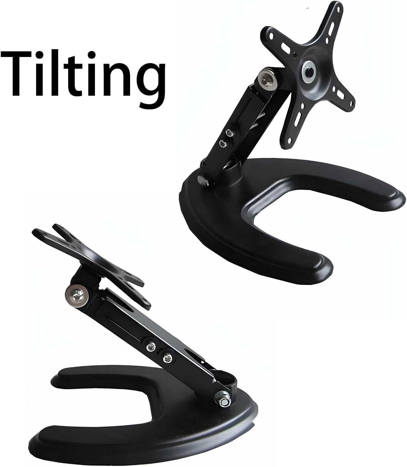 Seaigle 10-27 Inch 18 lbs, 75x75 100x100 mm TV Monitor Stand for Screens, Free Standing Desk Mount with Tilt