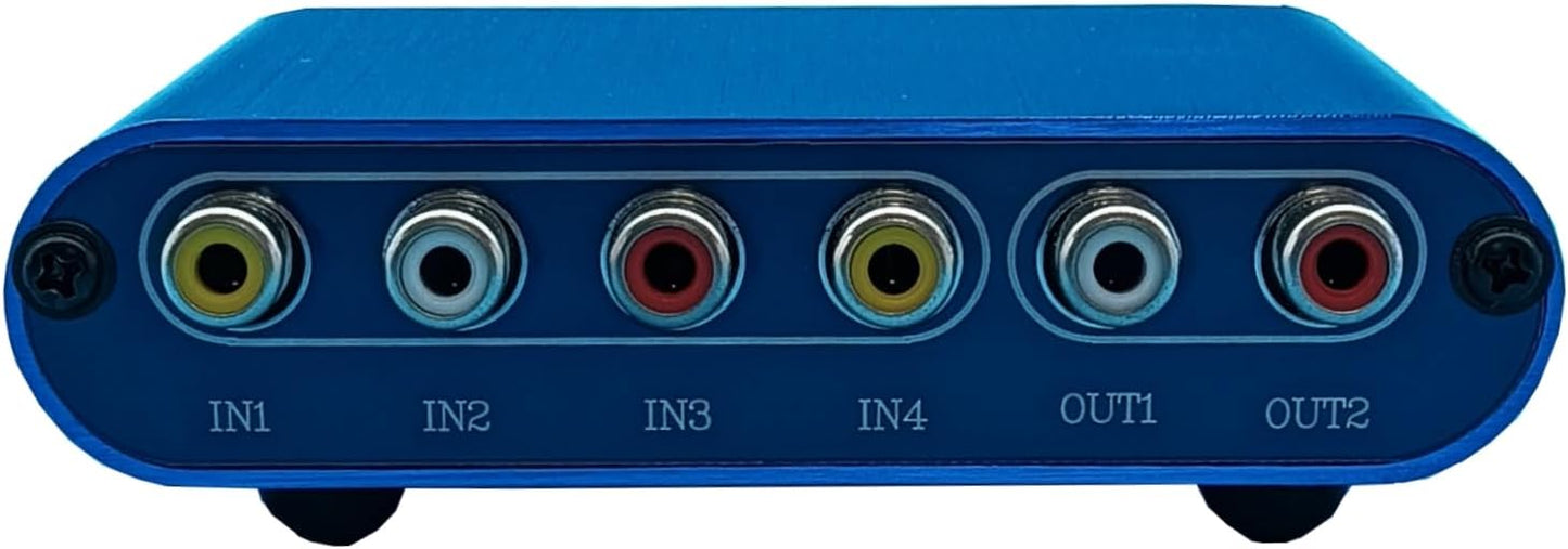 MUSYSHOW 4x2 4 2 SPDIF Coaxial Audio Switch Box - Input Output Digital Coaxial Signal Switcher Selector for Home
