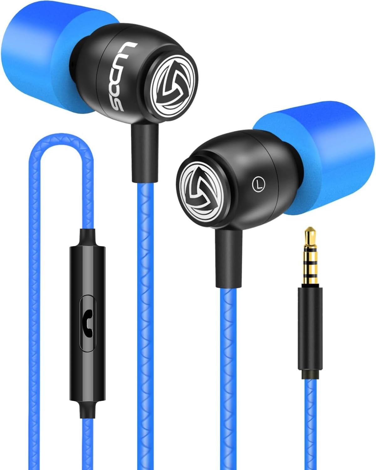 5 LUDOS Clamor Wired Earbuds in-Ear Headphones, Years Warranty, Earphones with Microphone, Noise Isolating Ear Buds