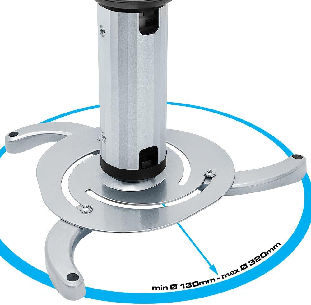 Cmple 360 22lbs - Universal Adjustable Ceiling Projector Mount, Degree Swivel Rotatable Projector Bracket - Max
