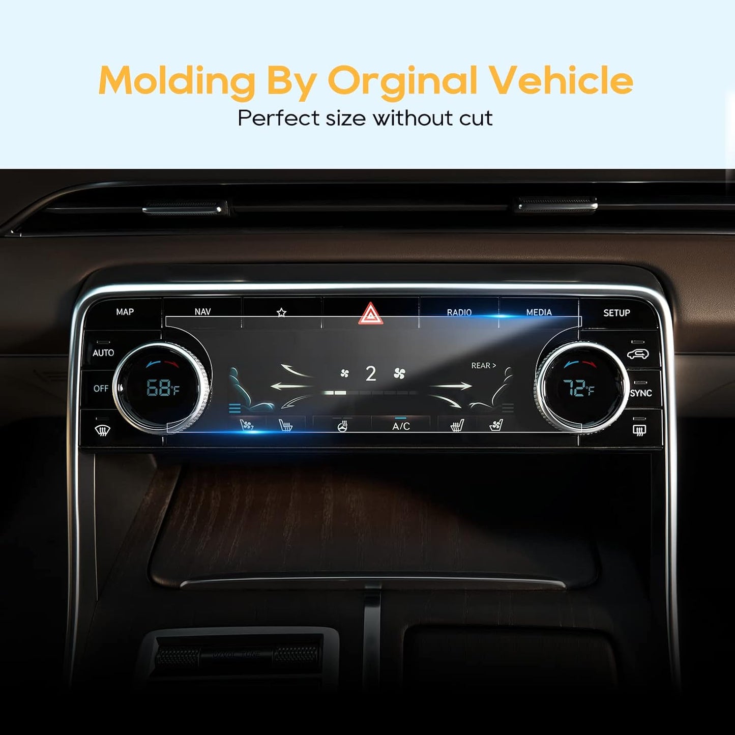 2023 2024 GV80 LFOTPP Car A/C Climate Display Screen Protector for Genesis Auto Accessories Car Infotainment Stereo