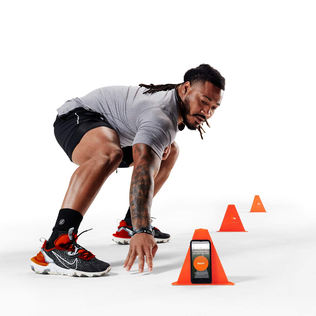 JAWKU Speed Cones Training System for Agility, Speed, Drills and Athletic Sports Training, 10 Cones