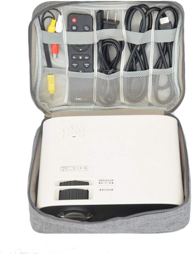 BYOYO Carrying Bag Case Storage Organizer for Projectors and Accessories (Grey, Single)