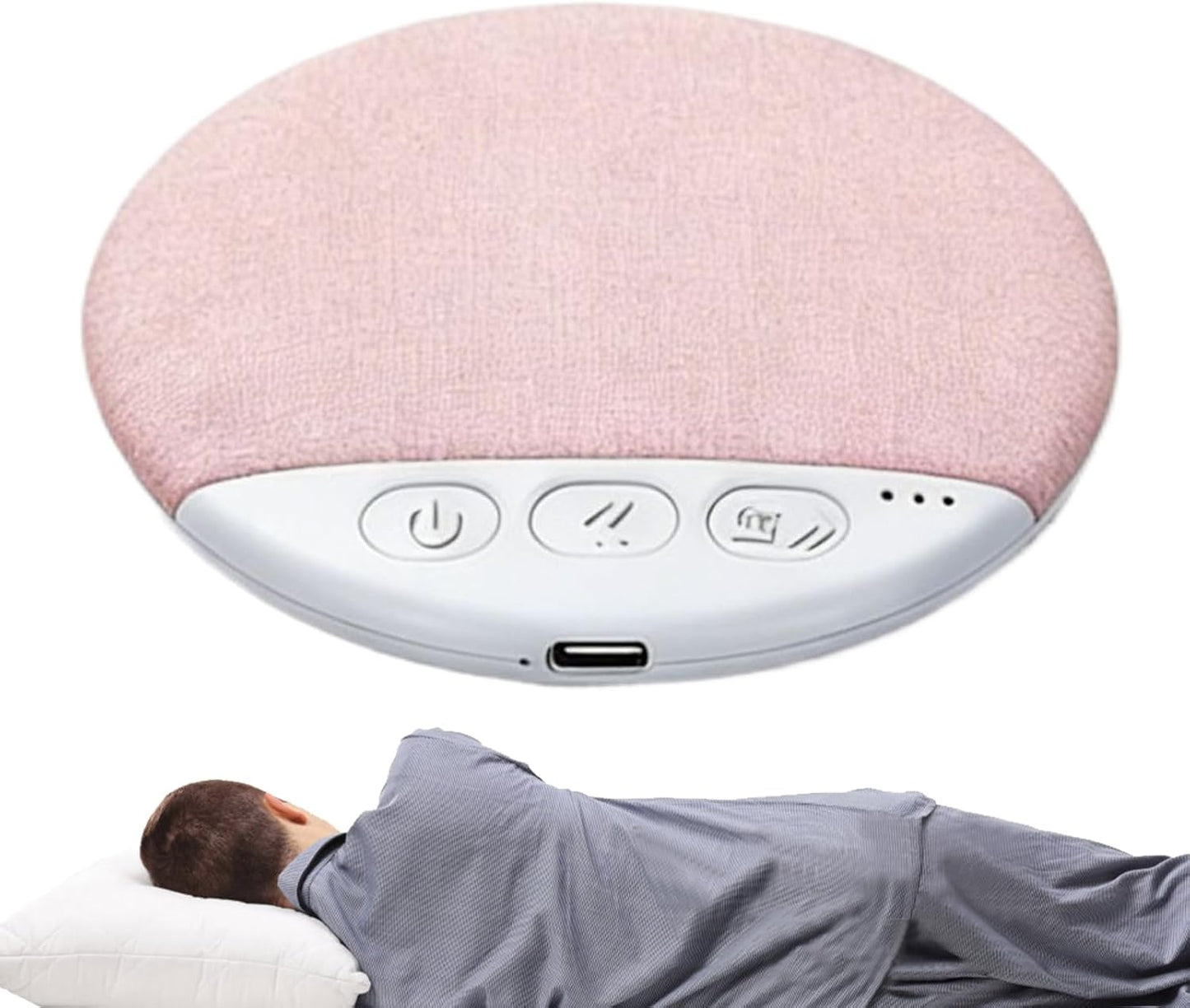 Generic 9.6x9.6x1.1cm Pillow Speakers for Sleeping,Wireless Headphones with Timer,Bone Conduction Under Pillow Speaker
