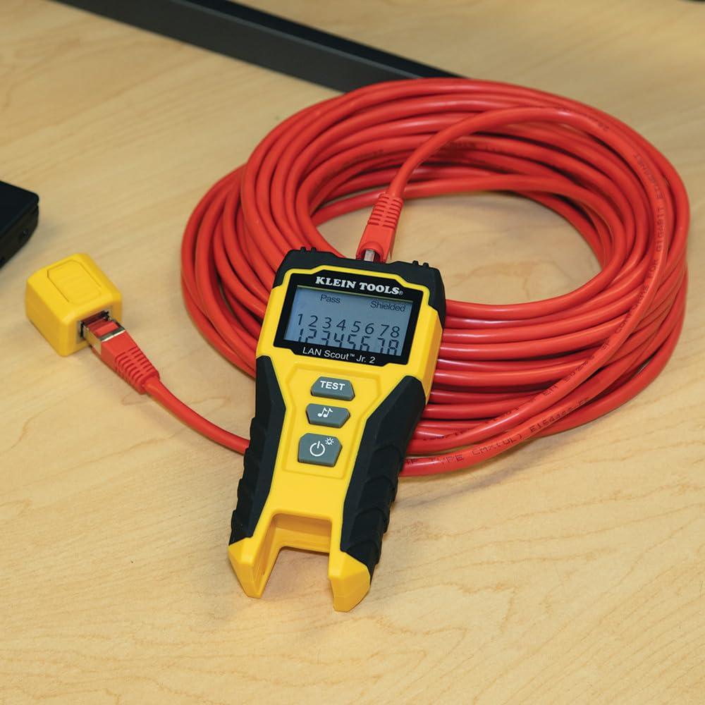 Klein Tools VDV526-200 Cable Tester, LAN Scout Jr. 2 Ethernet Tester for CAT 5e, CAT 6/6A Cables with RJ45 Connections