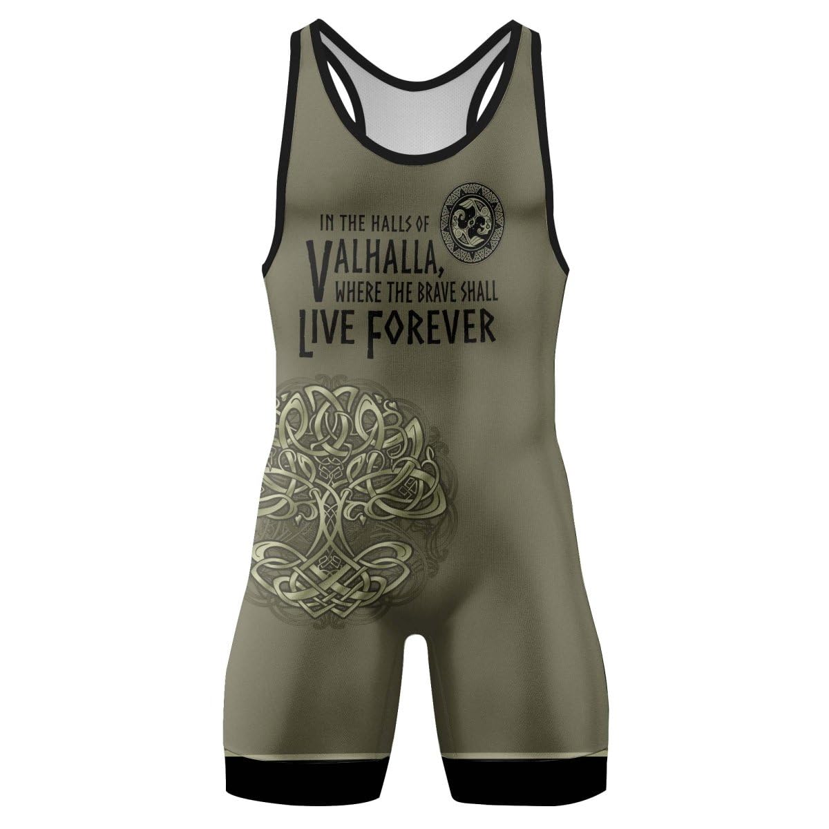 BattleFitGear Viking Valhalla Men's wrestling singlets, powerlifting singlet, Comfortable Breathable for Training Gymnastics (V1, X-Small)
