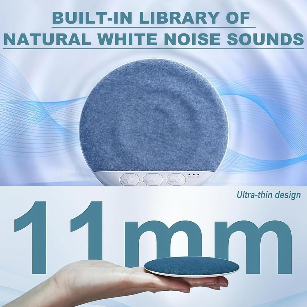 Generic 2026 11mm New Sleep Speaker Under Pillow, Ultra Thin Under Pillow Speaker with White Noise Timer, Stereo Bass