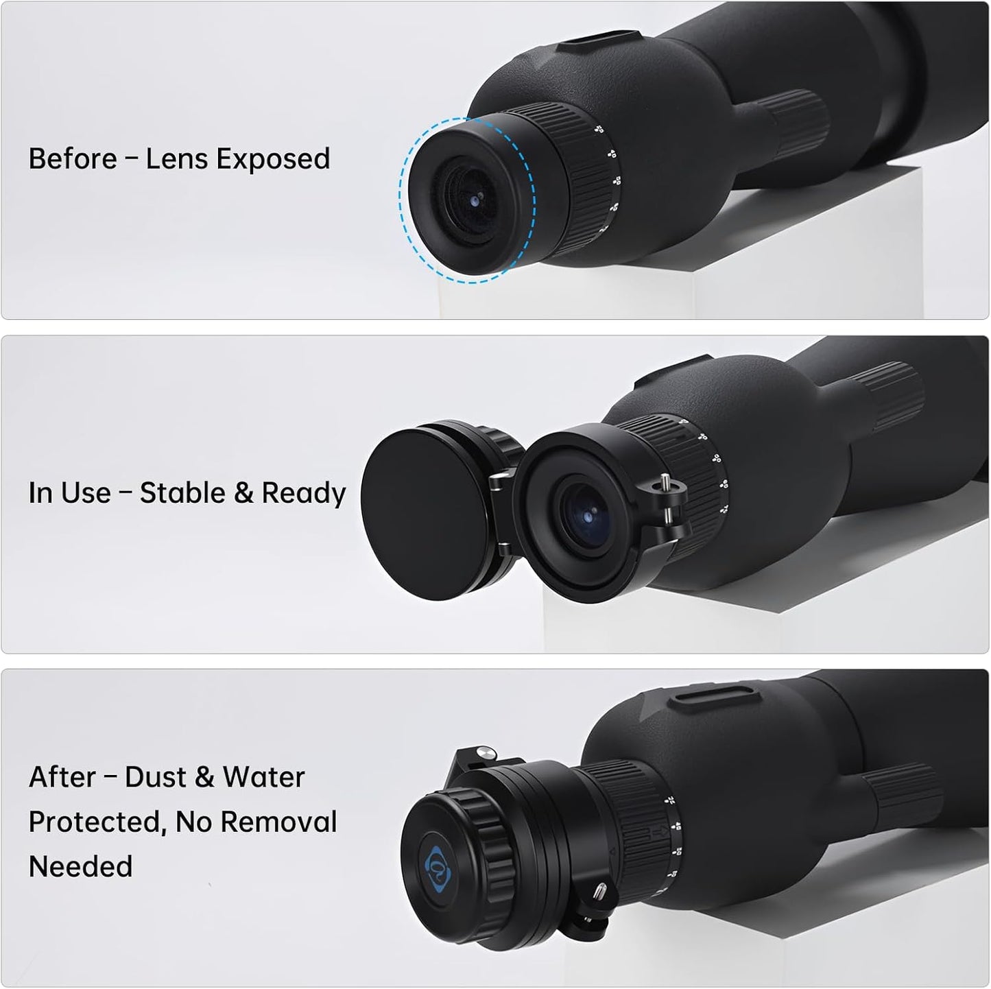 AIYUNDI Magnetic Spotting Scope Phone Adapter CNC Aluminum, Quick-Install Stable Mount for iPhone & Android Fits