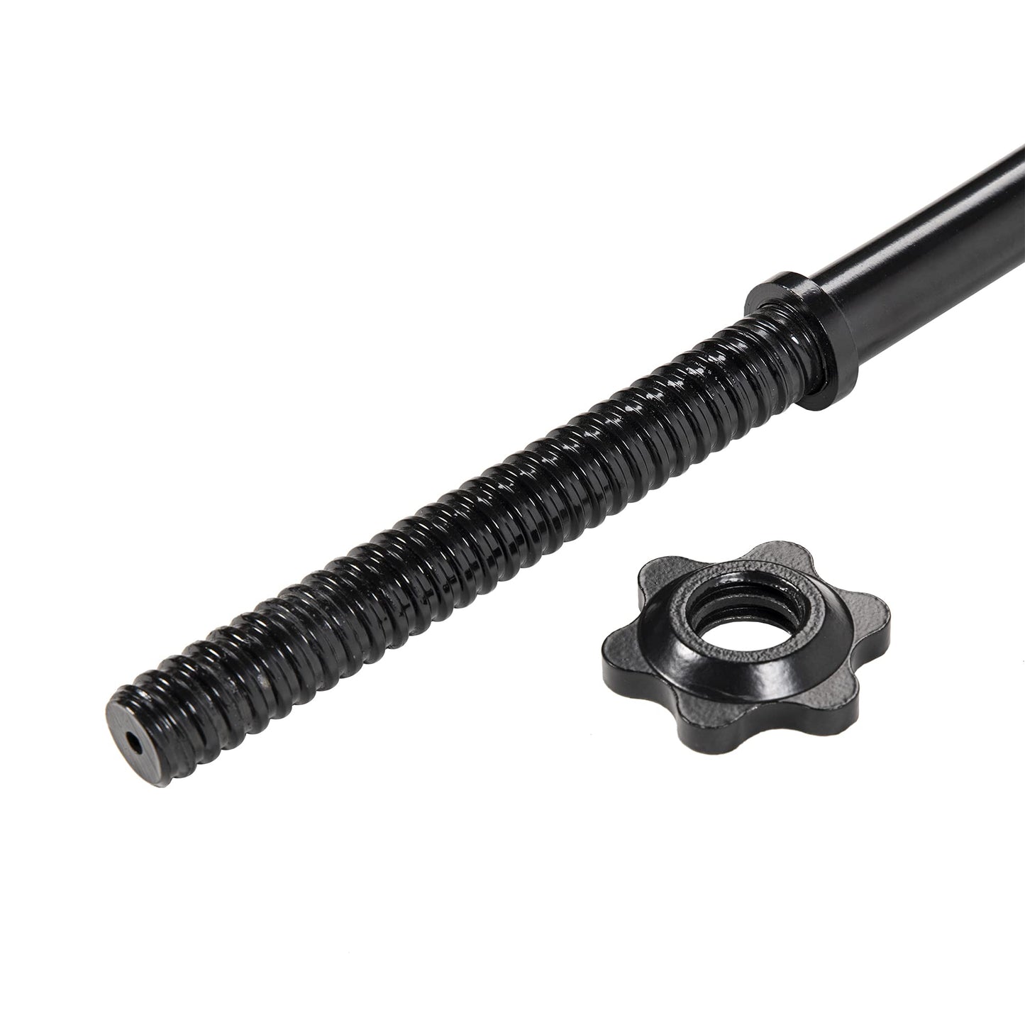 Signature Fitness Standard Olympic Super Curl Barbell Curl Bar Threaded Curl Bar, 48 inch, TH-CRUL-B