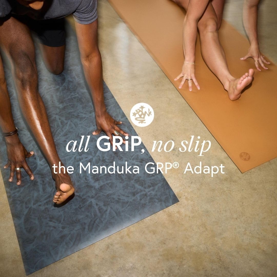 Manduka GRP Adapt Yoga Mat 71" - 5mm | Ultimate Grip | Sweat Ready for Any Style of Yoga | 71 x 24 inches | Jet Black