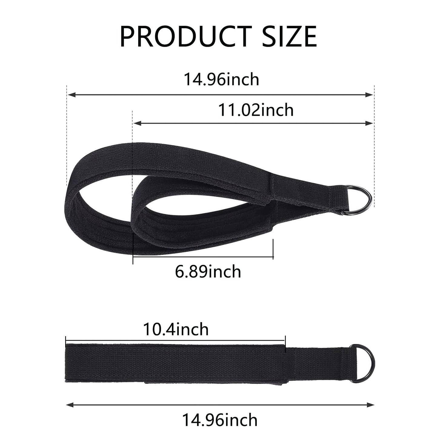 Arisenca Pilates Double Loop Straps with Extra Padding, Adjustable D Ring Reformer Straps for Home Gym, Yoga Stretching, Core Strength Training