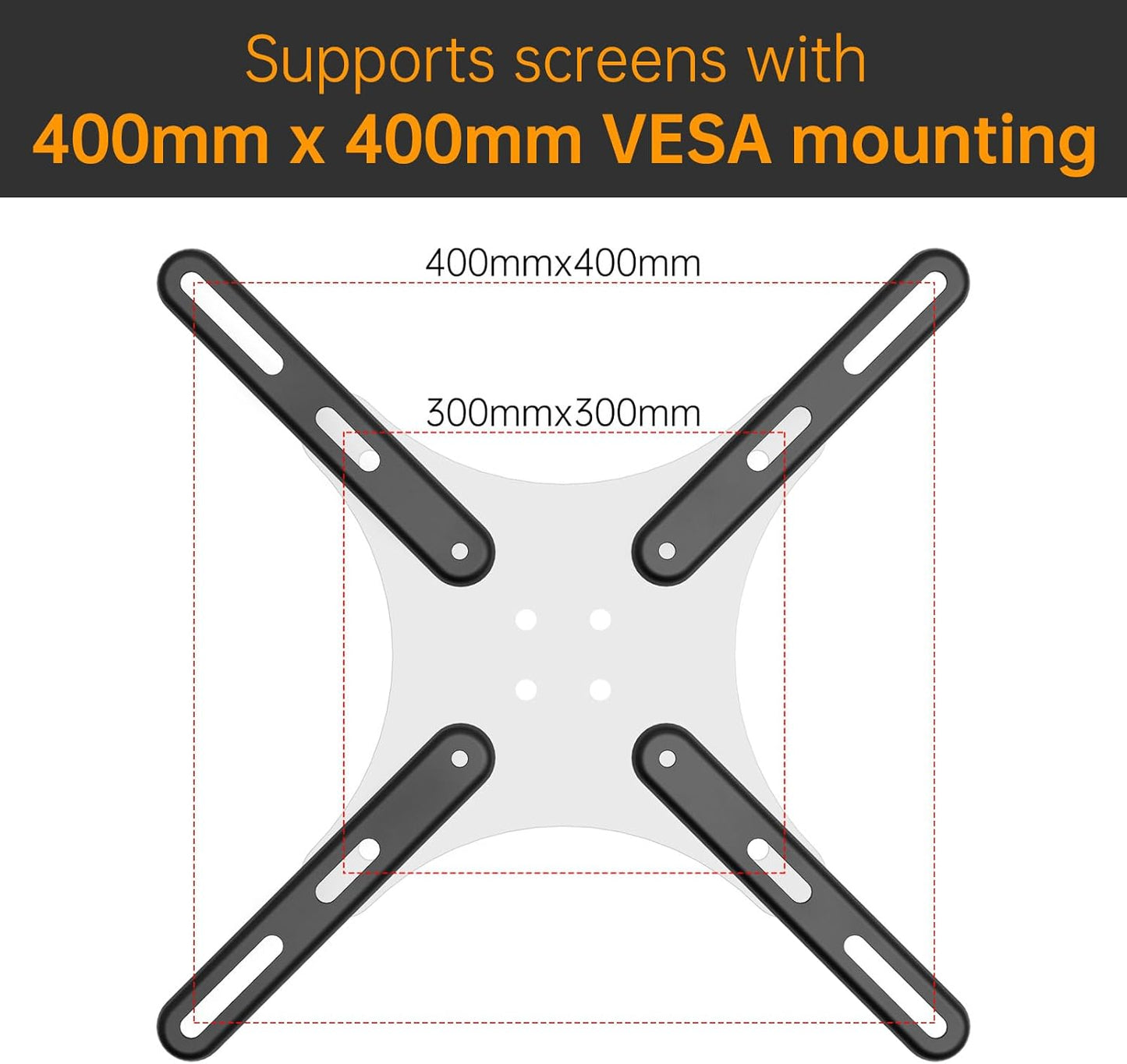 Yantuo 32 55 inch 400x400mm VESA Extension Mount Adapter Brackets Kit for Screens to LCD LED TV, TV Mount Steel