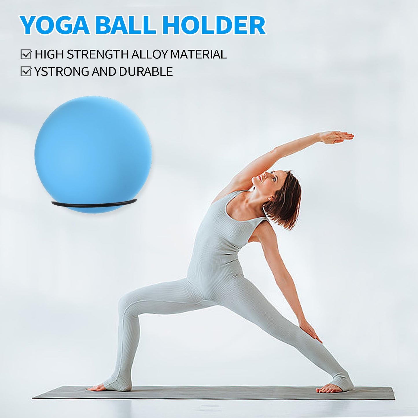 XIAOPEIZHI Black Yoga Ball Holder, Exercise Ball Storage Ball Holder Wall Mount Stability Ball Holder for Home and Yoga Studios or Commercial Gyms,Acts as a Yoga Ball Holder. Set of 1