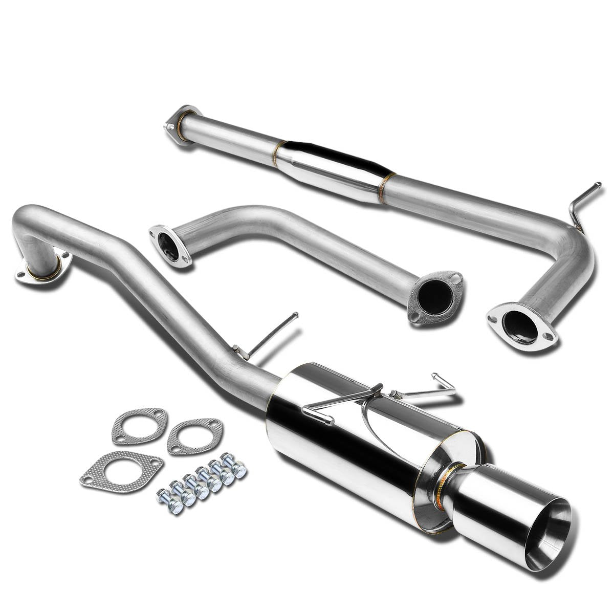 DNA MOTORING CBE-NM00-NRT Stainless Steel Cat Back Exhaust System [Compatible with 00-03 Nissan Maxima]