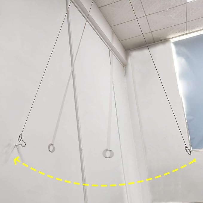 Hook and Ring Toss Game Swing Game DIY Kit -Stainless Steel Ring, Polyester Rope and Hardware