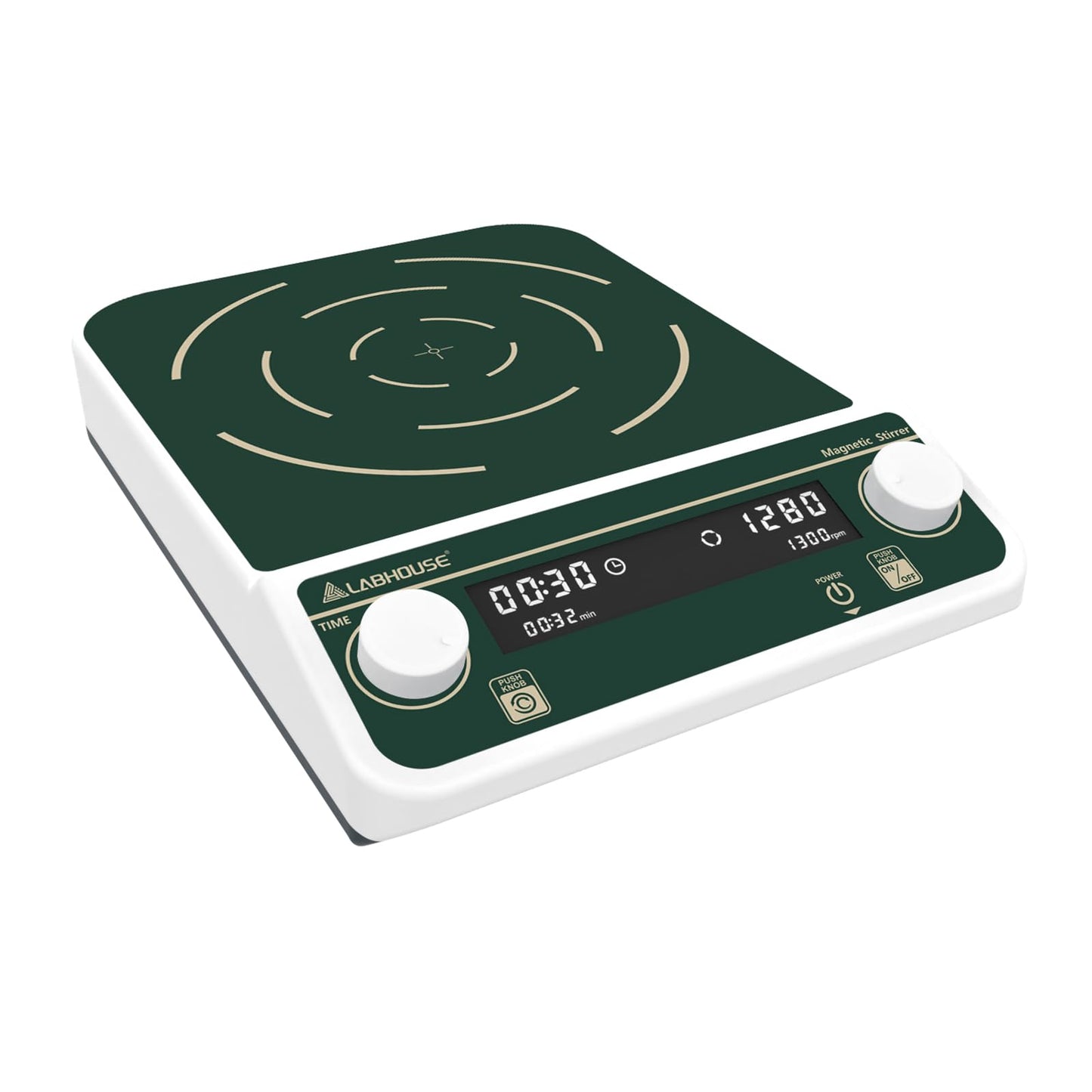 LABHOUSE 10L Magnetic Stirrer Mixer Large Capacity 8.7"X8.7" Stir Plate Digital Timing Setting & Speed 50-1500PRM,Stir Bar Included for Lab