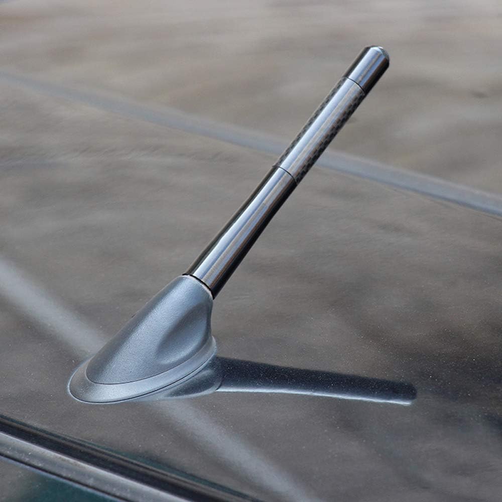 BINGFU Carbon Fiber Vehicle Antenna - Short Replacement for Cars & Trucks