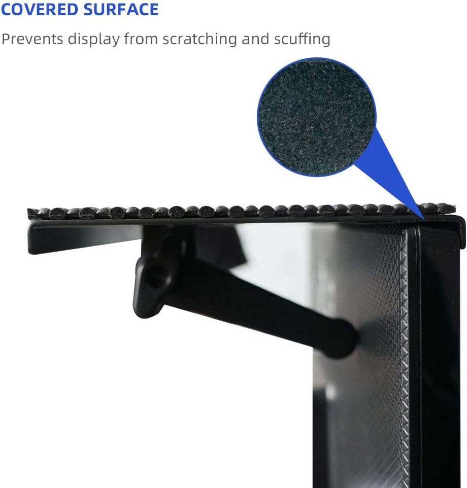 YOKEPO 8 Inch TV Top Shelf Mounting Bracket Flat Panel Mount Adjustable Mount on Monitors to Hold Cable Boxes, Apple