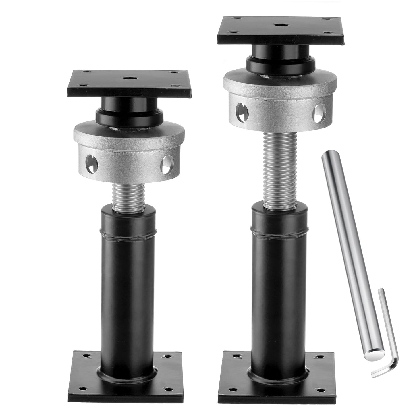 TRUCFUSION Screw Jacks Post Home Leveling, 9.5-15" House Floor Jacks, Foundation Floor Jack for Crawl Space, 22,046 lbs Load Capacity, 2 PCS Black