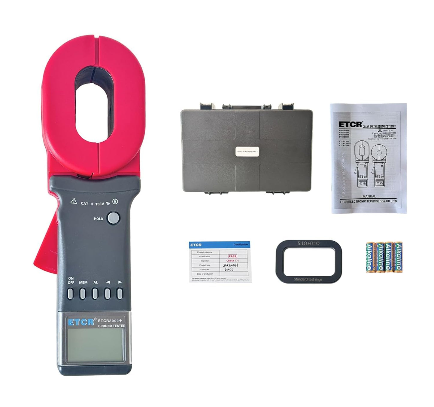 ETCR ETCR2000+ 1200Ω Digital Clamp Ground Earth Resistance Meter Tester 0.01-1200Ω