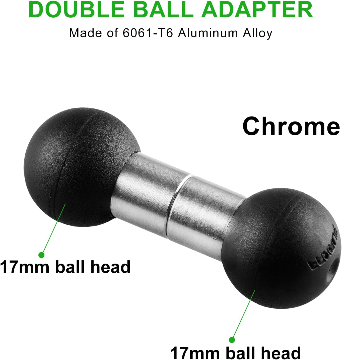 FANAUE 17mm 17mm Aluminum to Ball Head Adapter, Compatible with Garmin and Other GPS Devices with Connection