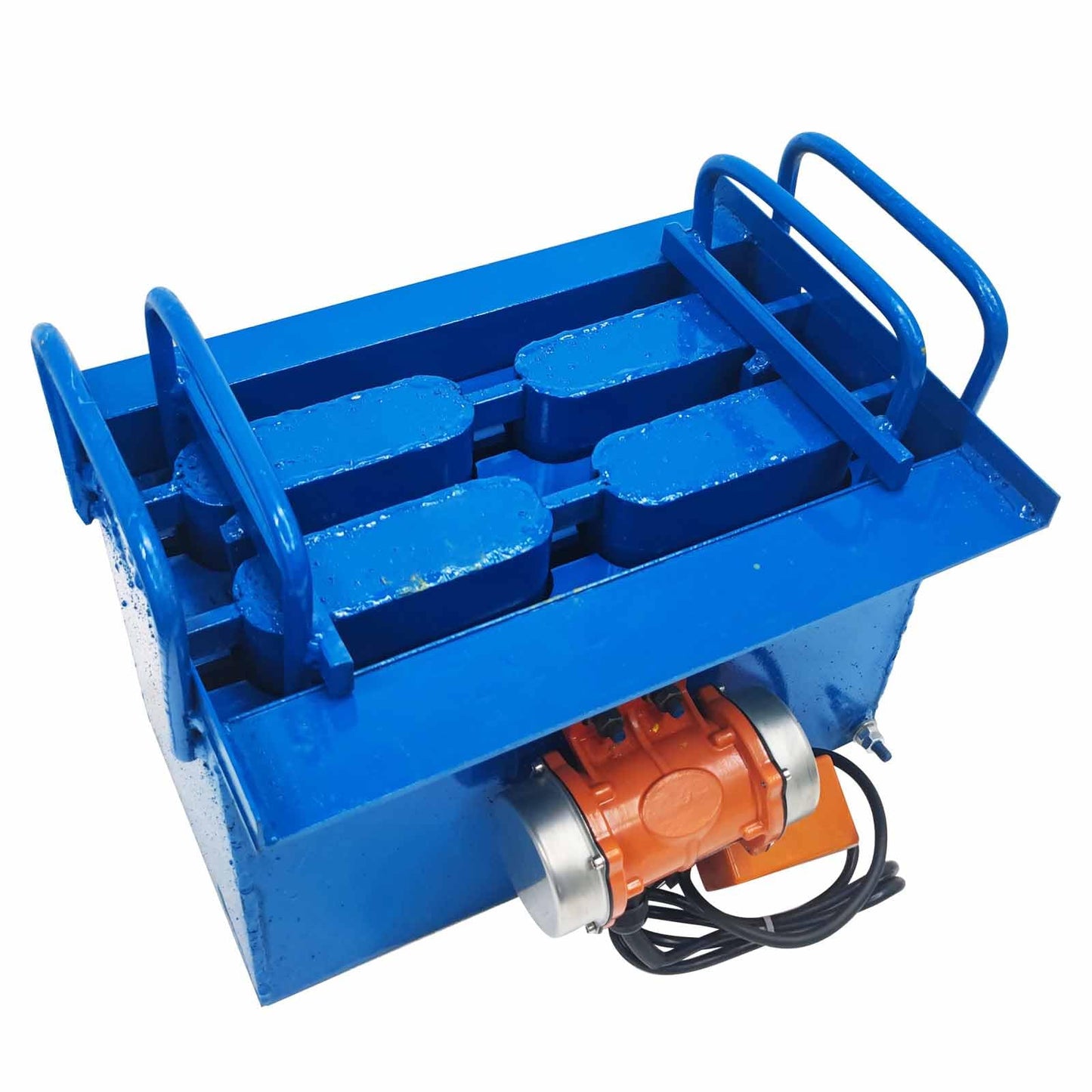 INTBUYING Concrete Brick Making Machine, Manual Hollow Soil Block Brick Forming Machine 110V, H13 Square Brick Size 15.7X7.8X7.8inch（400x200x200mm）