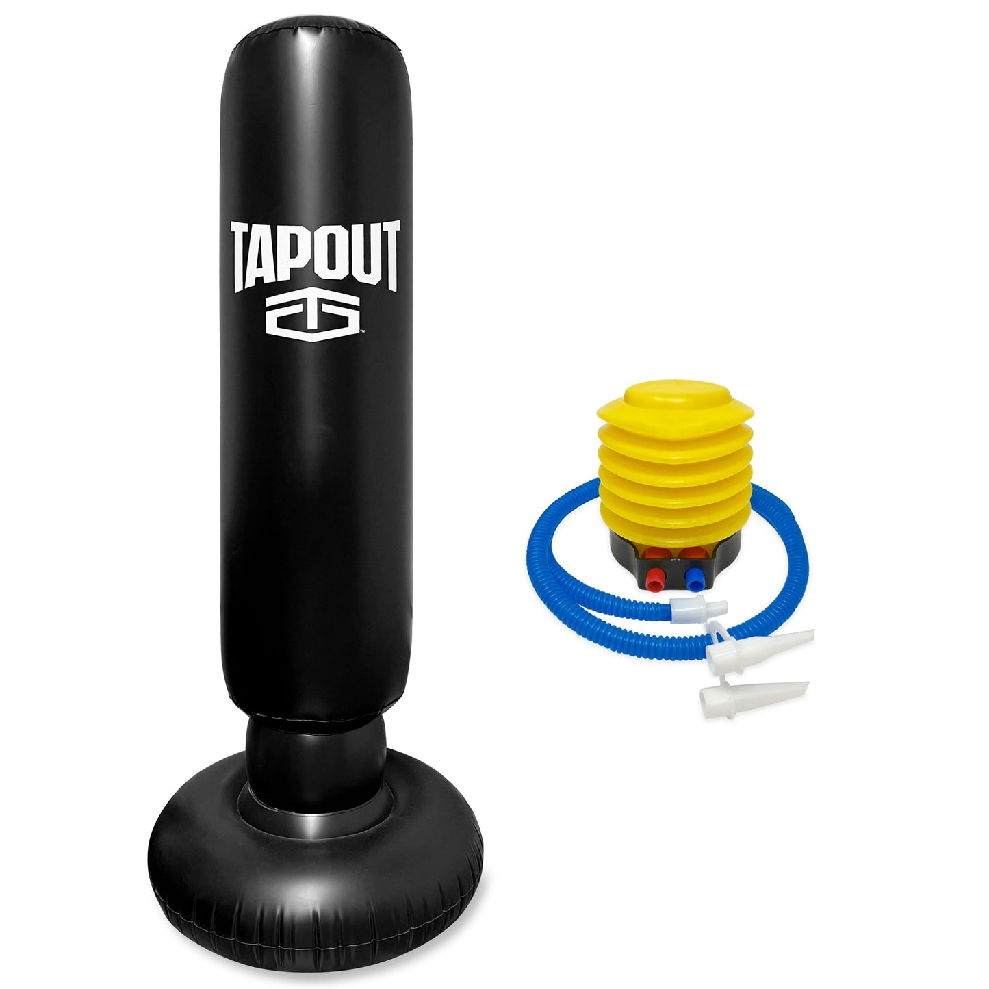 TAPOUT 63-Inch Inflatable Punching Bag, Freestanding, for Boxing, MMA, and Fitness