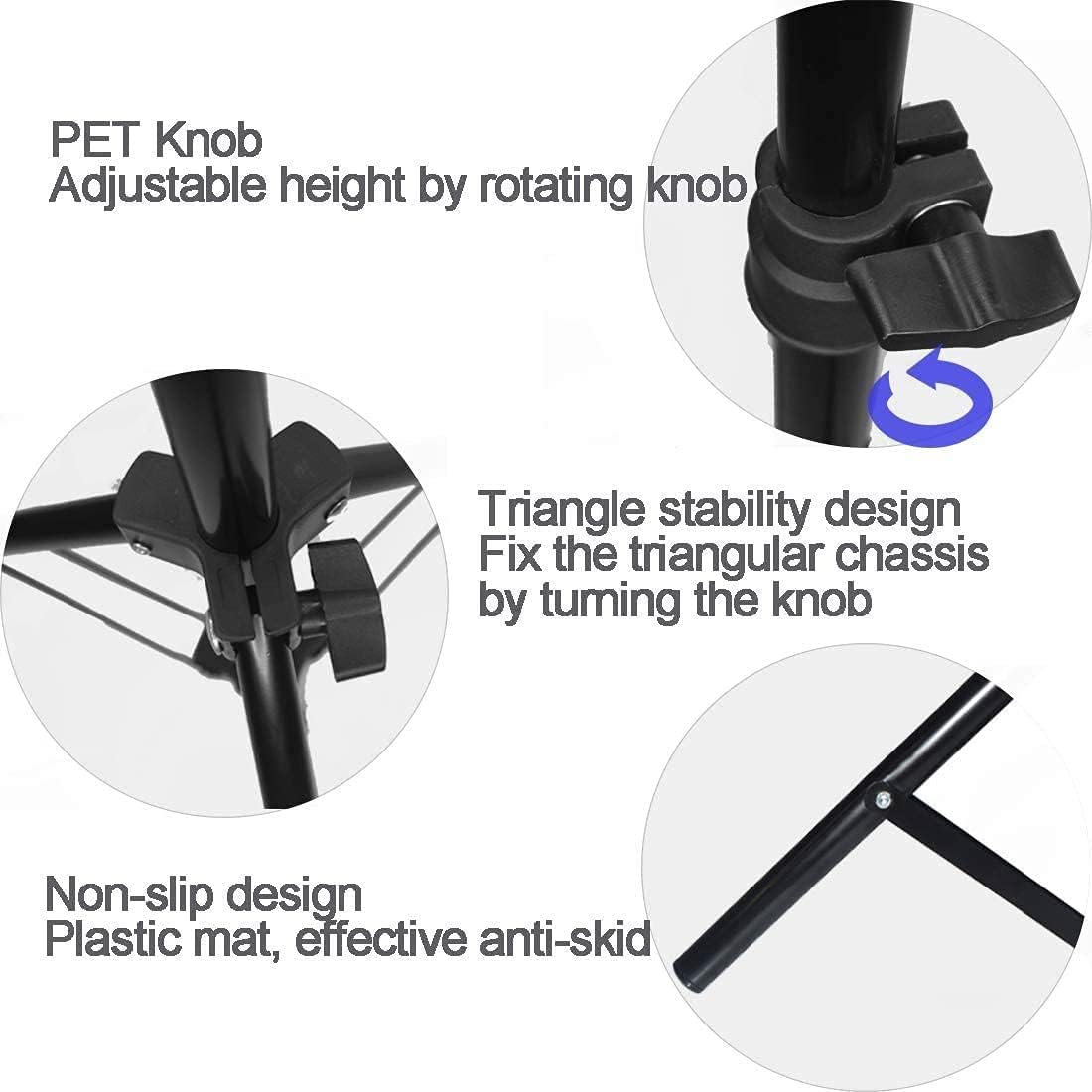 Coret (18" 40") 3lbs (1.5kgs) Projector Floor Stand, Portable Tripod Mount - Folding Stand for Projector, Camera
