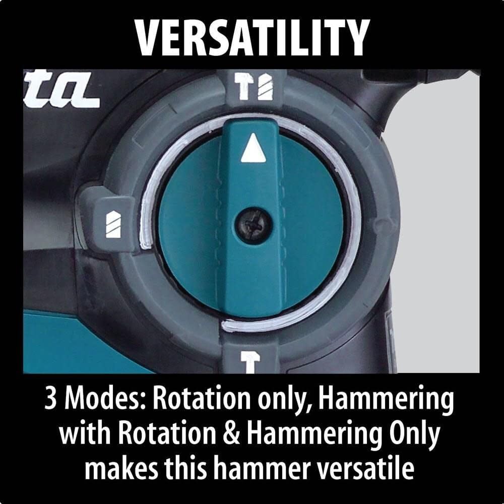 Makita HR2811FX 1-1/8'' Rotary Hammer, accepts SDS-PLUS bits and 4-1/2" Angle Grinder