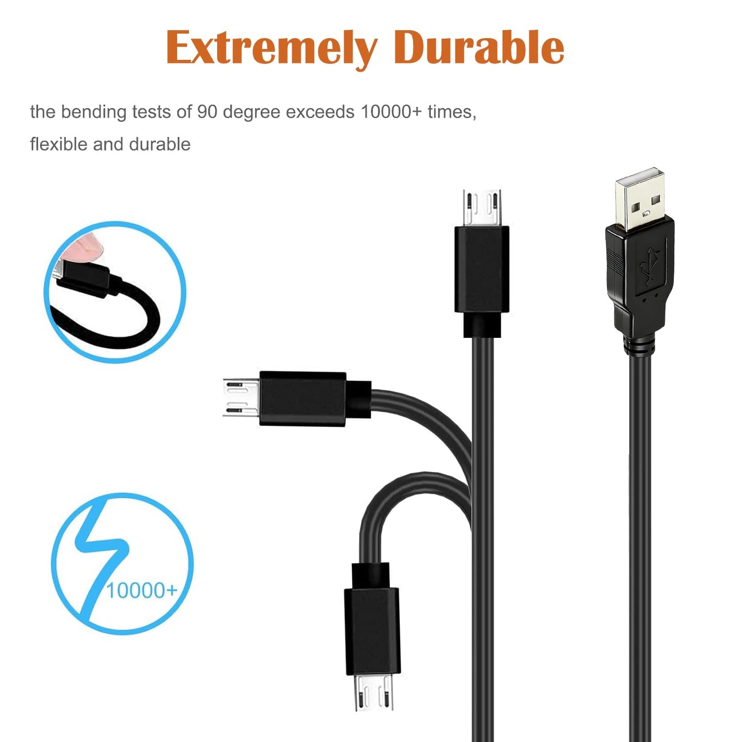 2.0 iDM9 iDM9G iDM9GC iDM15 iDM8 iDM8B Micro USB Data Cable DC Charging Charger Power Cord Compatible with iHome