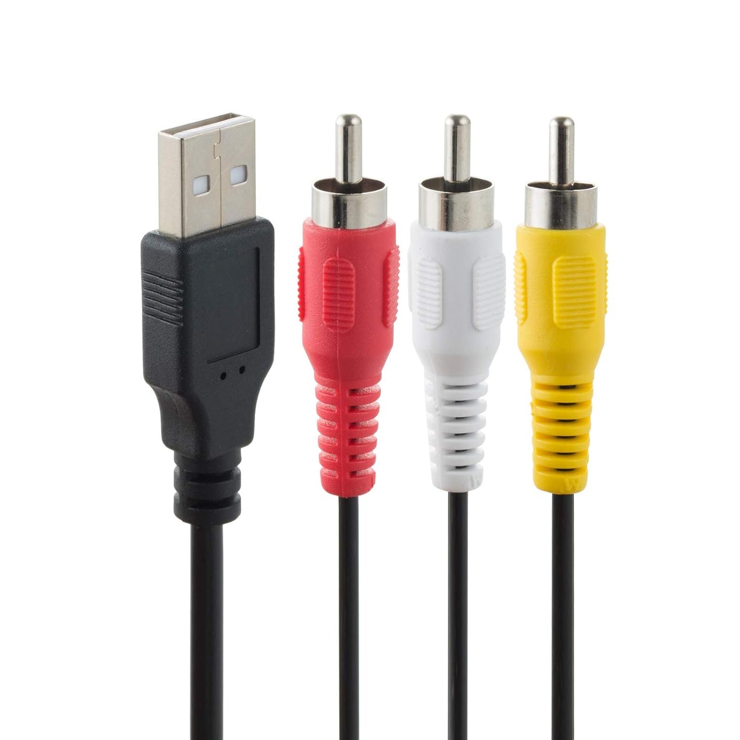 4.9ft, 2.0 3 Herfair USB to RCA Cable, USB A Male to RCA Male Phono AV Cable for DVDs, Digital Cameras, Camcorder