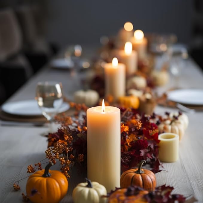 Ivory Pillar Candles ??2.8x4 Unscented Candle Set of 12 ??Dripless, Smokeless, and Clean Burning Household Large Decorative Table Candles ??Perfect for Weddings, Parties, Dinners